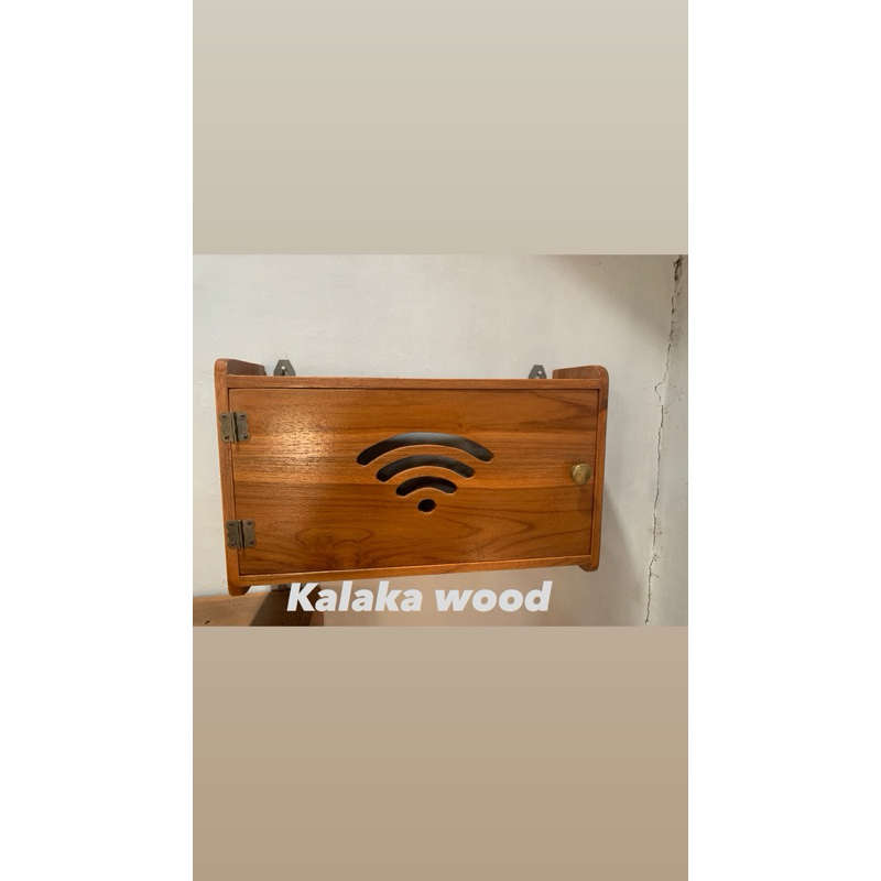 Jual Rak router wifi / rak dinding wifi / rak penyimpanan wifi kayu ...