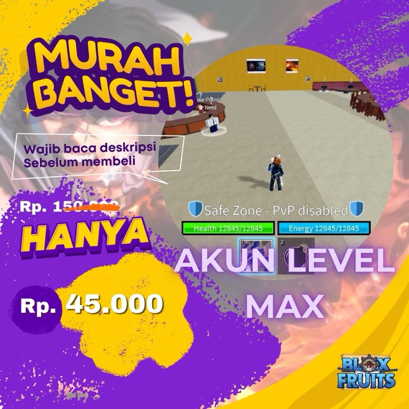 Jual Akun Blox Fruit Level Max   CDK / Soul Guitar Bloxfruit Roblox