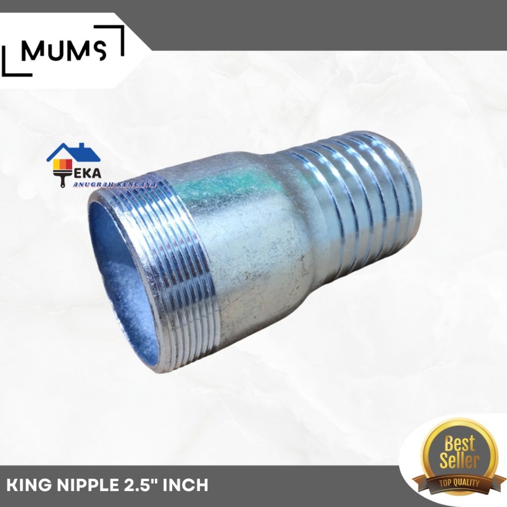 Jual King Nipple 2 1/2 Inch Nepel Selang Galvanis Sambungan Pipa Npt 21 ...