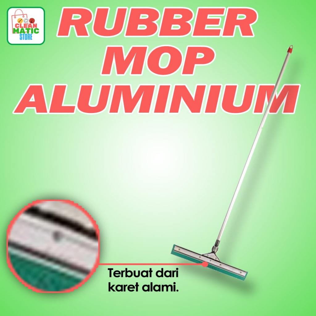 Jual Clean Matic - Rubber Mop Alumunium Handle Pendorong Air | Shopee ...