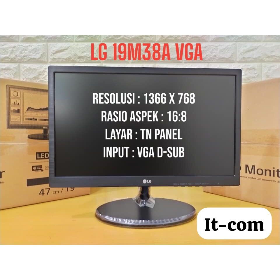 Jual Monitor LED LG 19M38A-B 19Inch Garansi Resmi Murah | Shopee Indonesia