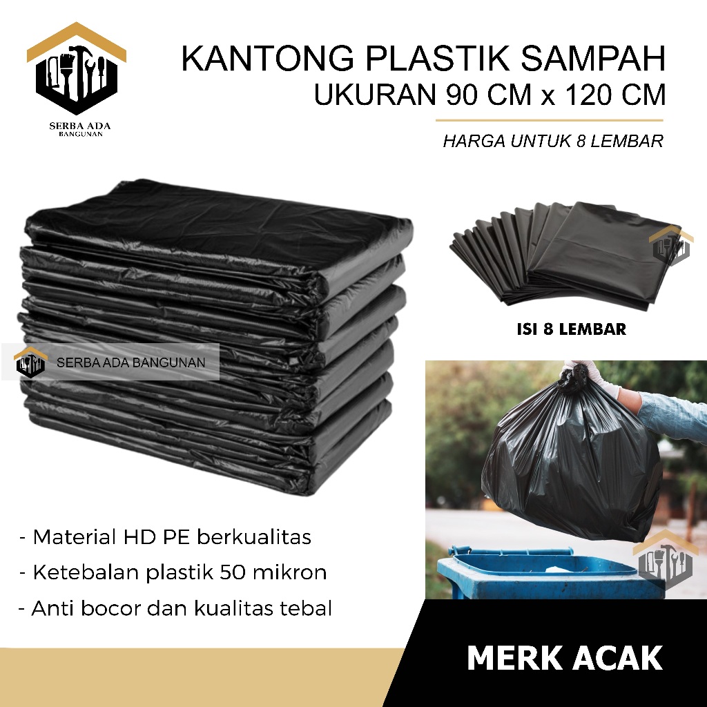 Jual Ready Stock Harga Pack Hd Sampah Kantong Plastik Sampah Hitam Trash Bag Trashbag