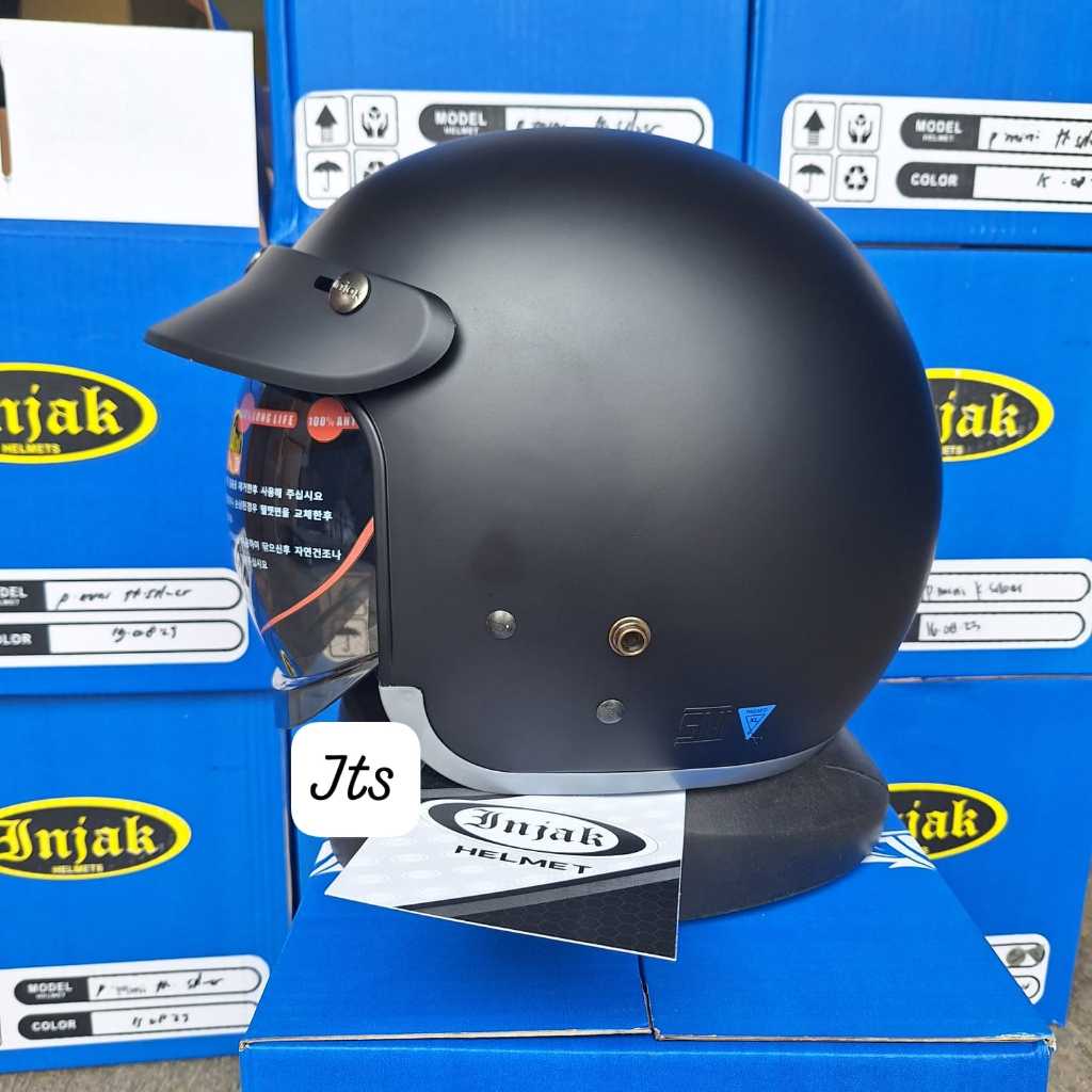 Jual Helm injak 06 open face | helm bogo retro injak 06 kaca dalam ...