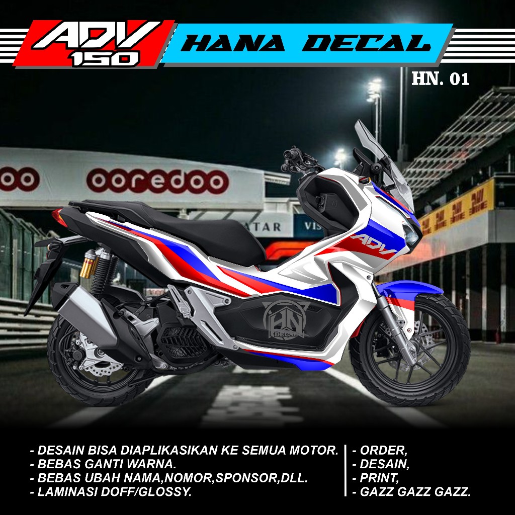 Jual decal sticker honda adv 150 dekal stiker striping adv full body ...