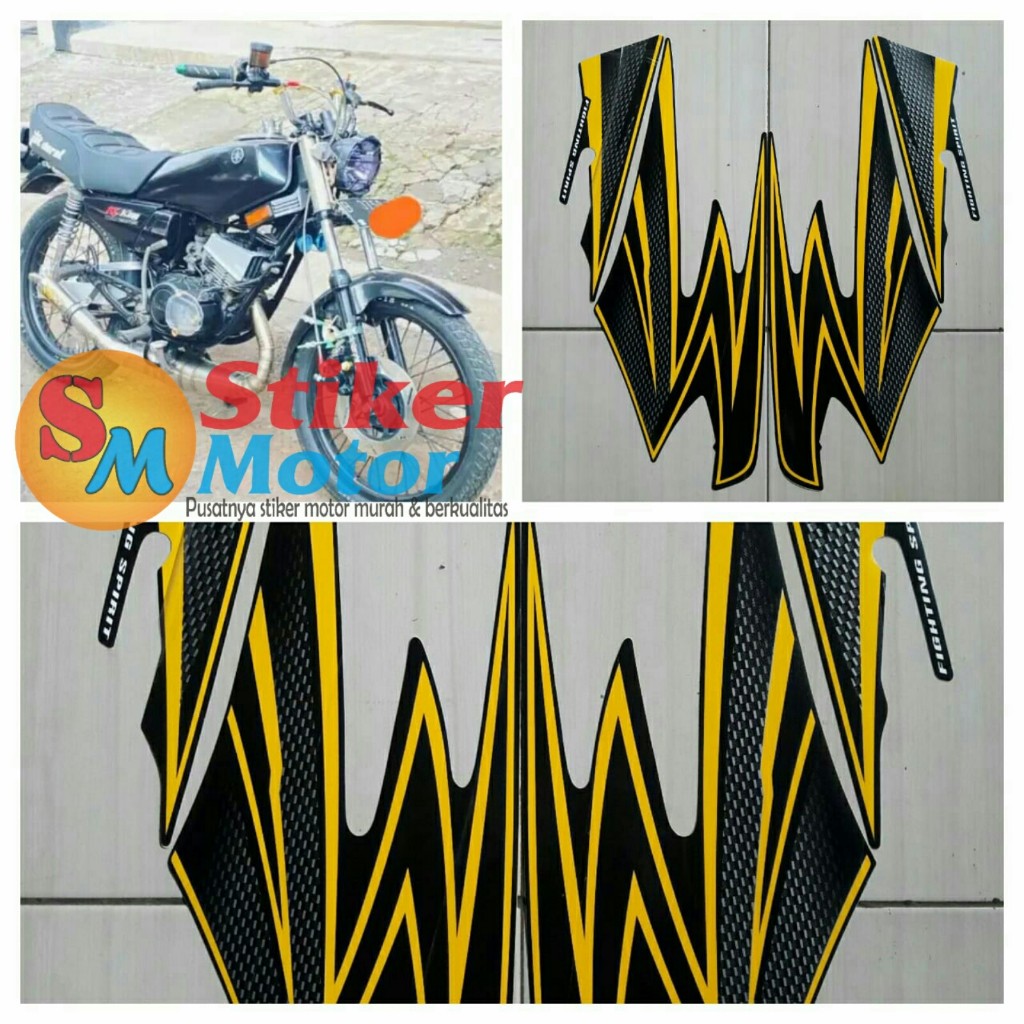 Jual STRIPING STICKER LIS LES POLET BODY MOTOR RX KING 2003 FULL HITAM ...