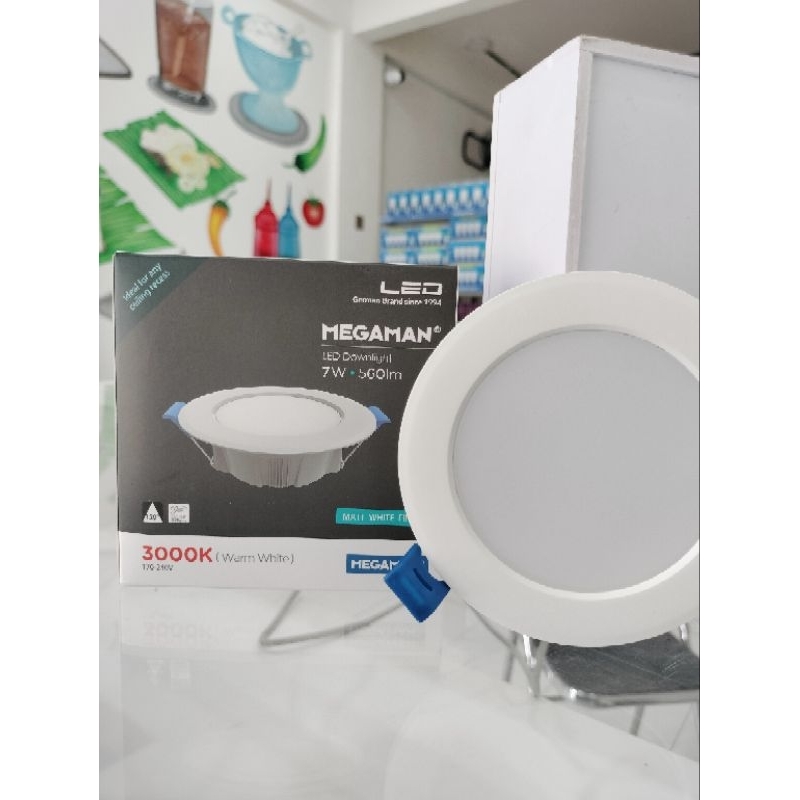 Jual LAMPU INBOW DOWNLIGHT PANEL 7W 3000k- MEGAMAN | Shopee Indonesia