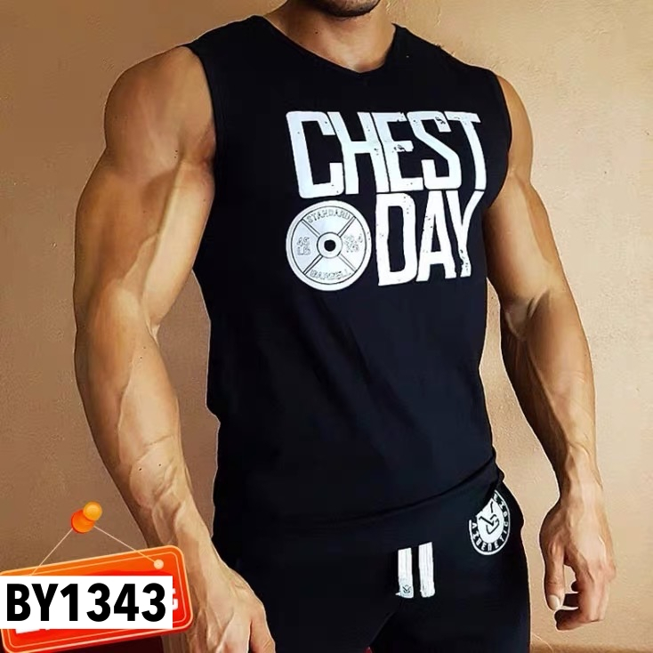 Jual Singlet Gym Olahraga Pria Fitness Gym Pakaian Atasan Santai ...