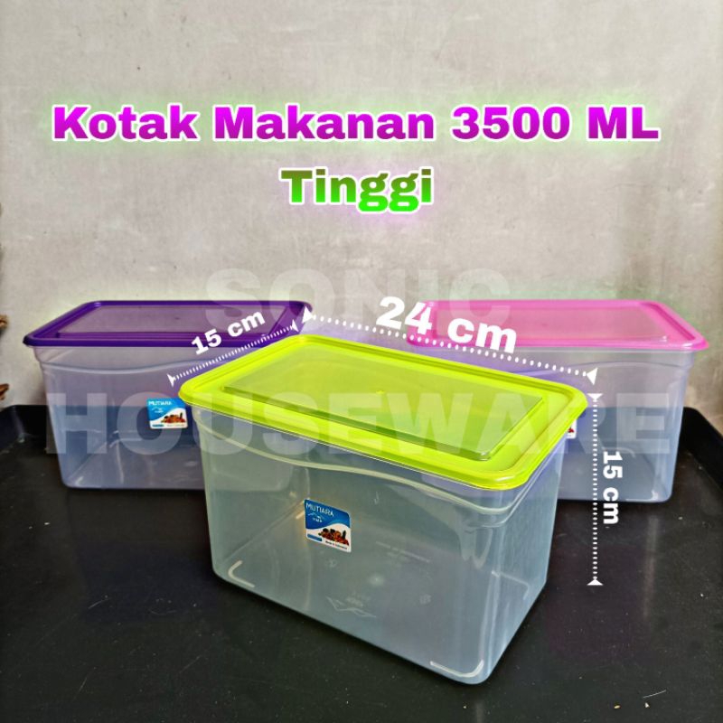 Jual Toples Kotak Makan Makanan Sealware Segi Wadah Food Box 3500 Ml Tinggi Tutup Warna Body 5301