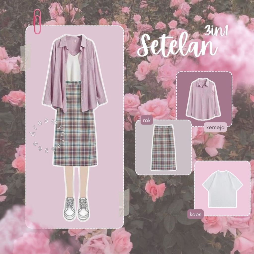 Jual One Set 123 - Setelan Wanita Korean Style kekinian kece Hits ...