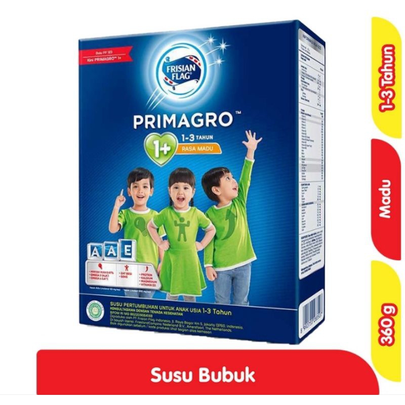 Jual FRISIAN FLAG Primagro 1+ Susu Pertumbuhan Anak 1-3 Tahun Madu 360g ...