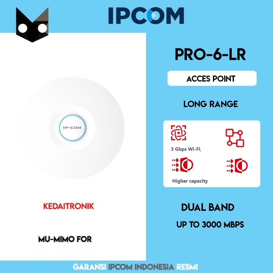 Jual IPCOM IP COM Pro-6-LR WiFi 6 AP Dual Band Long Range Acces Point ...