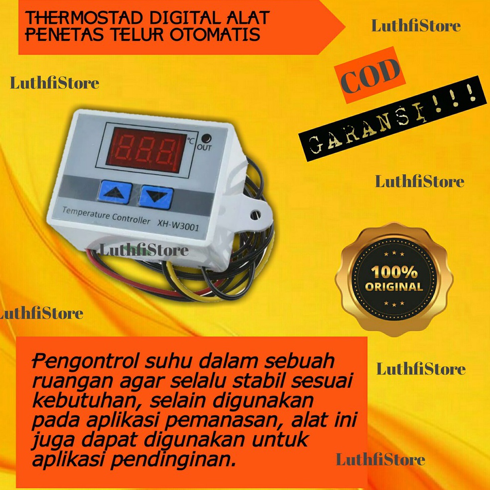 Jual Art H J Thermostad Digital Mesin Tetas Telur Ac Termostat Pengatur Suhu Panas Dingin