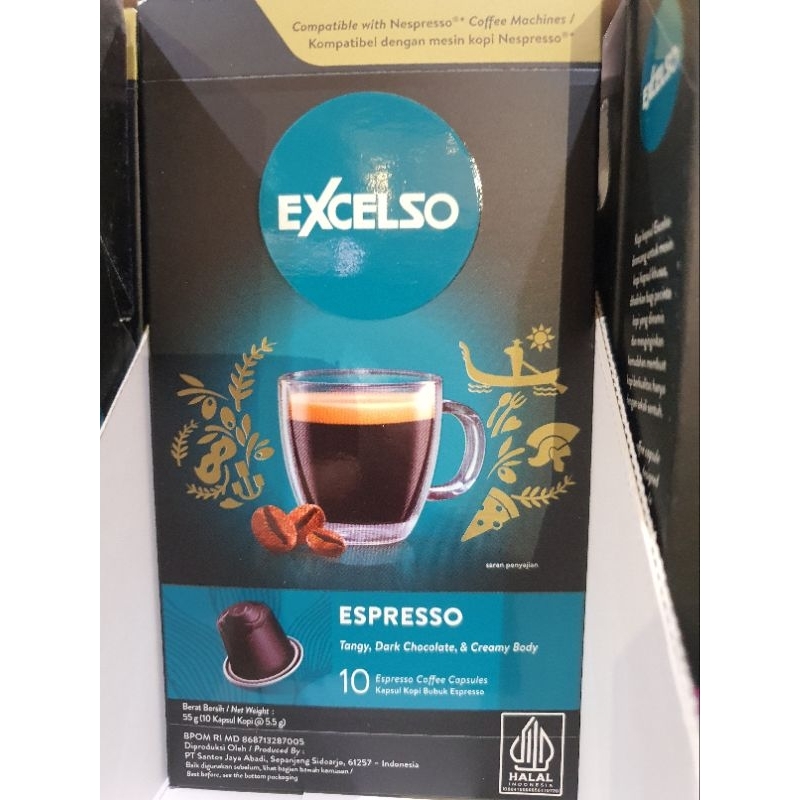 Jual Excelso Kopi Kapsul Espresso 55gr Nespresso Compatible Coffee Capsule Expired 8 November