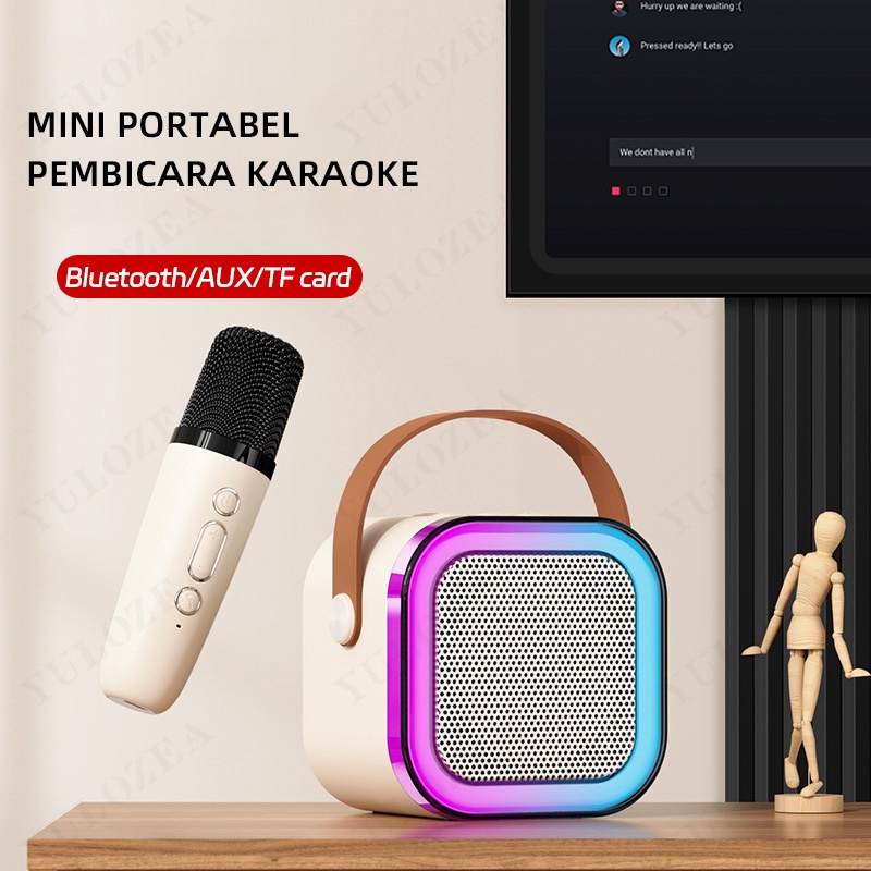 Jual Yulozea Bluetooth Speaker Karaoke Speaker with Wireless Microphone ...