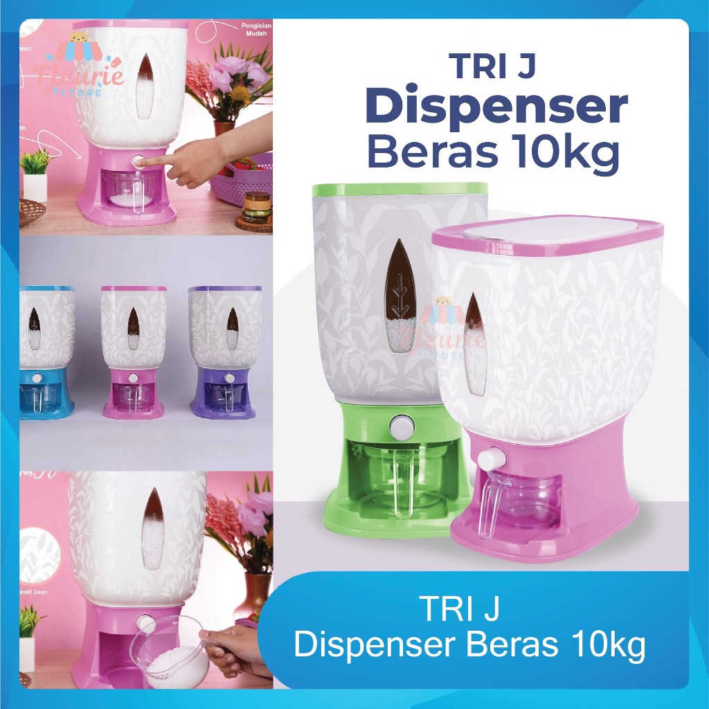 Jual Tri J Dispenser Beras Kg Tempat Penyimpanan Beras Shopee