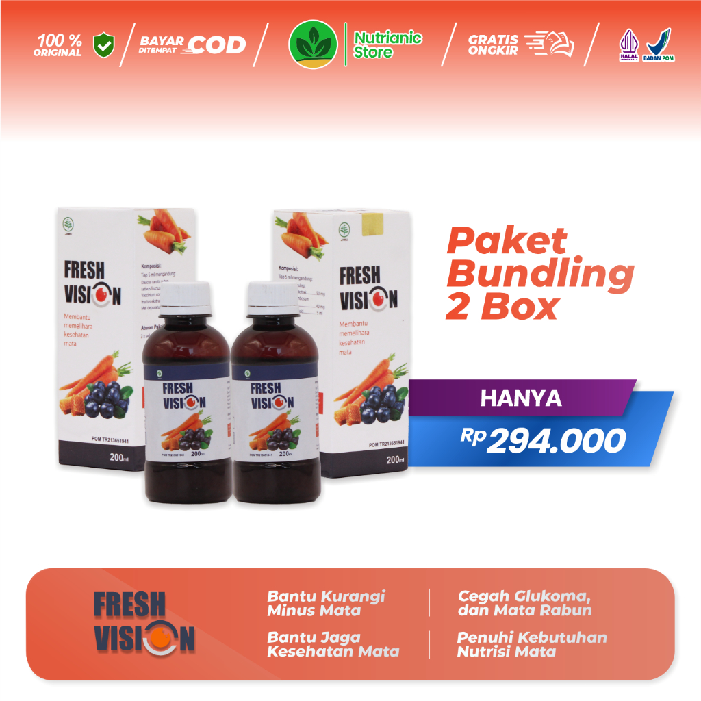 Jual Fresh Vision Paket 2 Botol - Suplemen Madu 100% Original Mengatasi ...