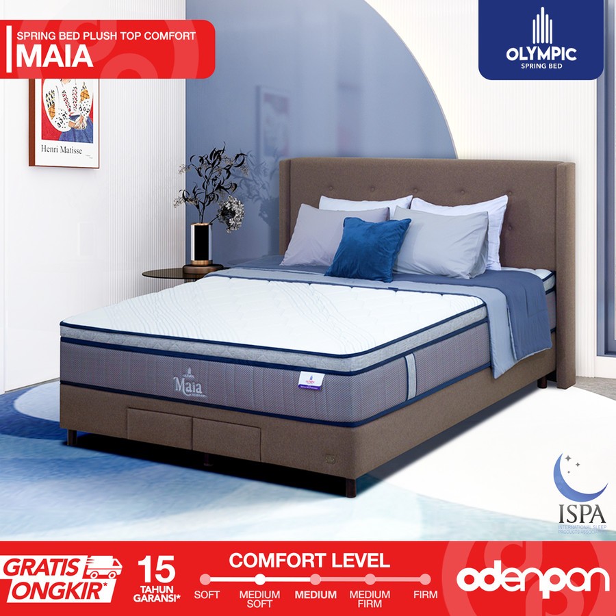 Jual OLYMPIC Kasur Spring Bed Mattress Garansi Plush Top Comfort Foam ...