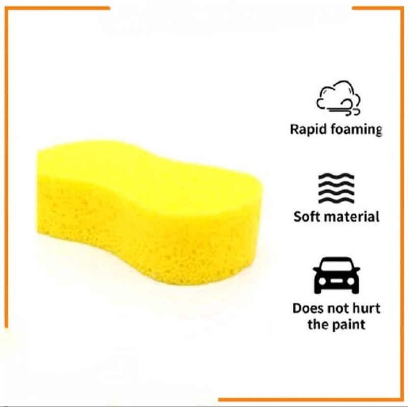 Jual Sponge Busa Cuci Mobil Motor Piring Warna Kuning Size 8 x15 cm ...