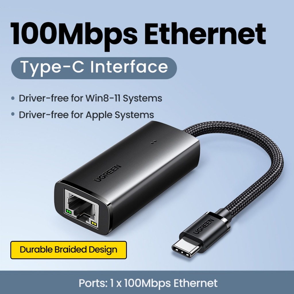 Jual UGREEN Gigabit USB C To LAN RJ45 Kabel Ethernet Network 100Mbps ...