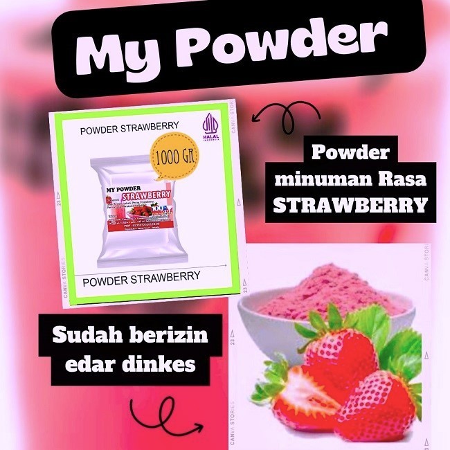 Jual Powder Rasa Stawberry - Bubuk Minuman Rasa Strawberry 1kg | Shopee ...