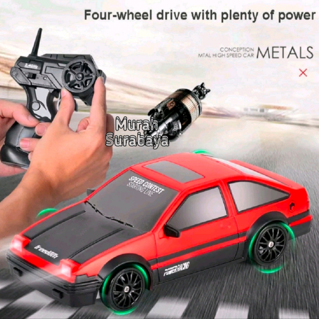 Jual Mainan Mobil RC Drift Racing Mini Bisa Berjalan Ada Lampu Skala 1: ...
