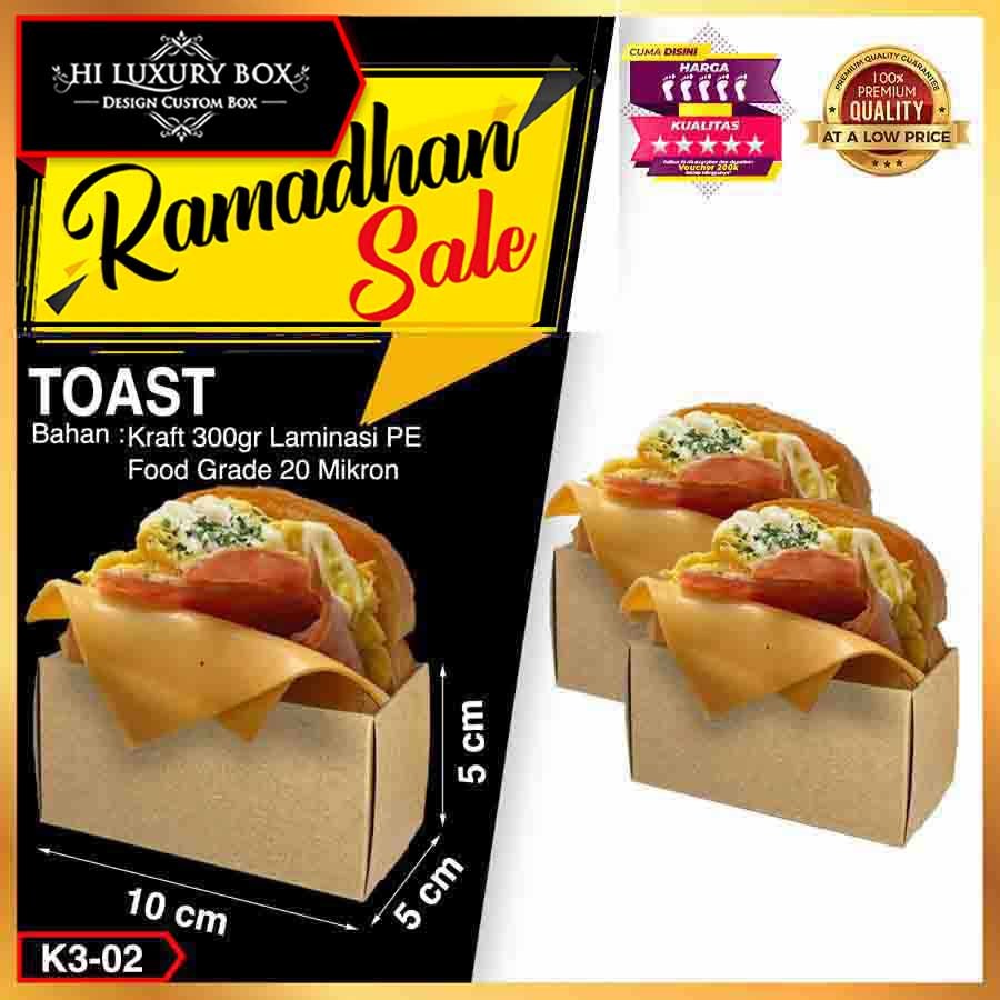 Jual Toast Box | Kotak Roti | Dus Tempat Roti Bakar | Kraft | Murah ...