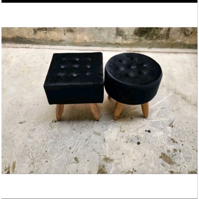 Jual SOFA STOOL KOTAK/ BULAT KAKI RETRO | Shopee Indonesia