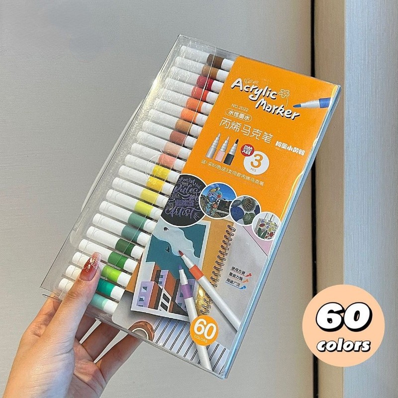 Jual Codspidol Warna Set Pcs Pen Akrilik Marker Warna Cepat Kering Tahan Air Spidol