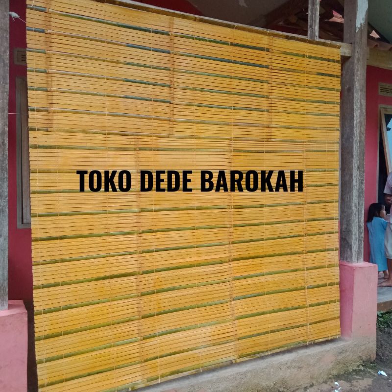 tirai bambu gulung sudah di pelitur & sudah di pernis UK Lebar 150cm tinggi 200cm / Lebar 200cm tinggi 100cm / Lebar 150cm x Tinggi 150cm / Lebar 150cm x Tinggi 100cm