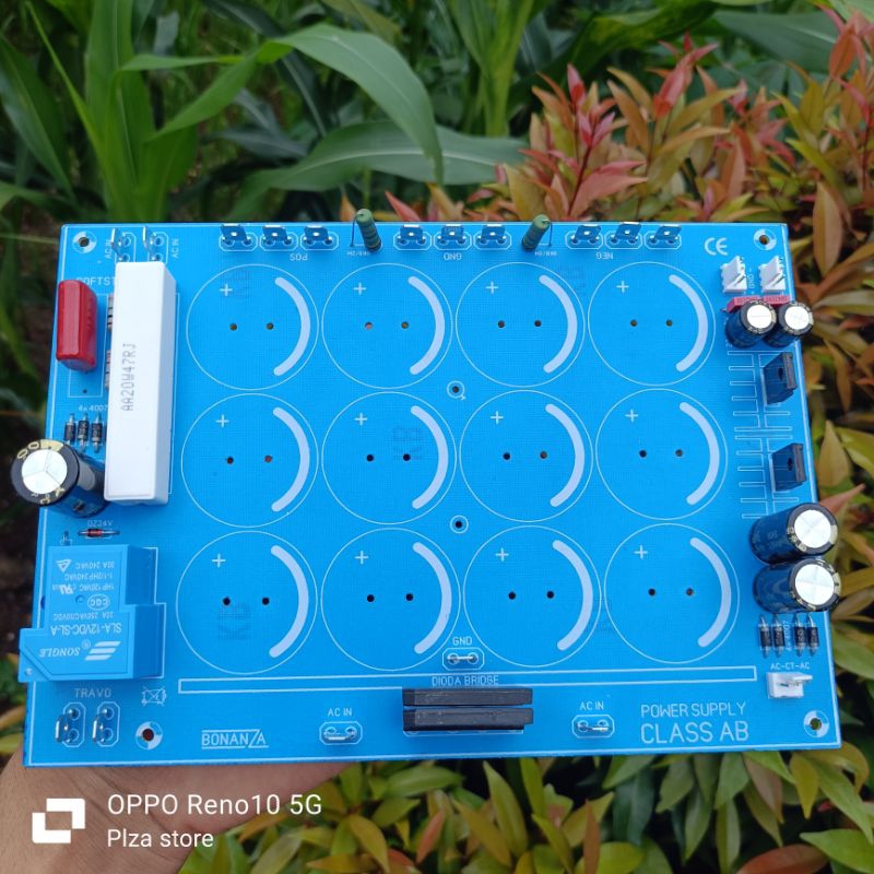 Jual Kit pcb Psu 12 elco lengkap softstart+Psu simetris Class AB bagus