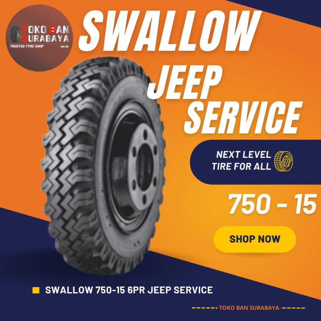 Jual Ban Luar Swallow 750-15 6PR 750/15 750R15 750 R15 R 15 6 PR Jeep ...