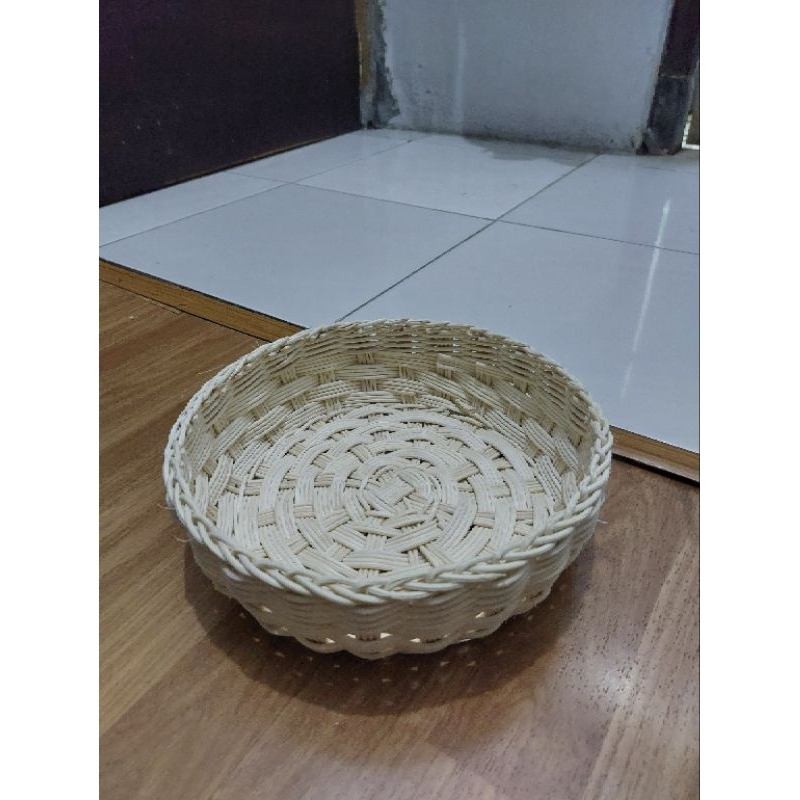 Jual keranjang rotan bulat tempat buah 35cm | Shopee Indonesia