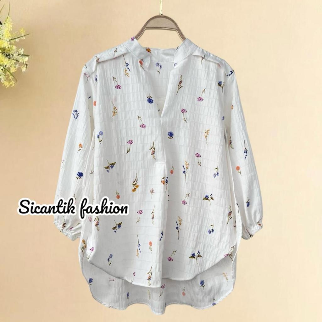 Madebyhara - Poplin Polka White Kemeja Style Korea