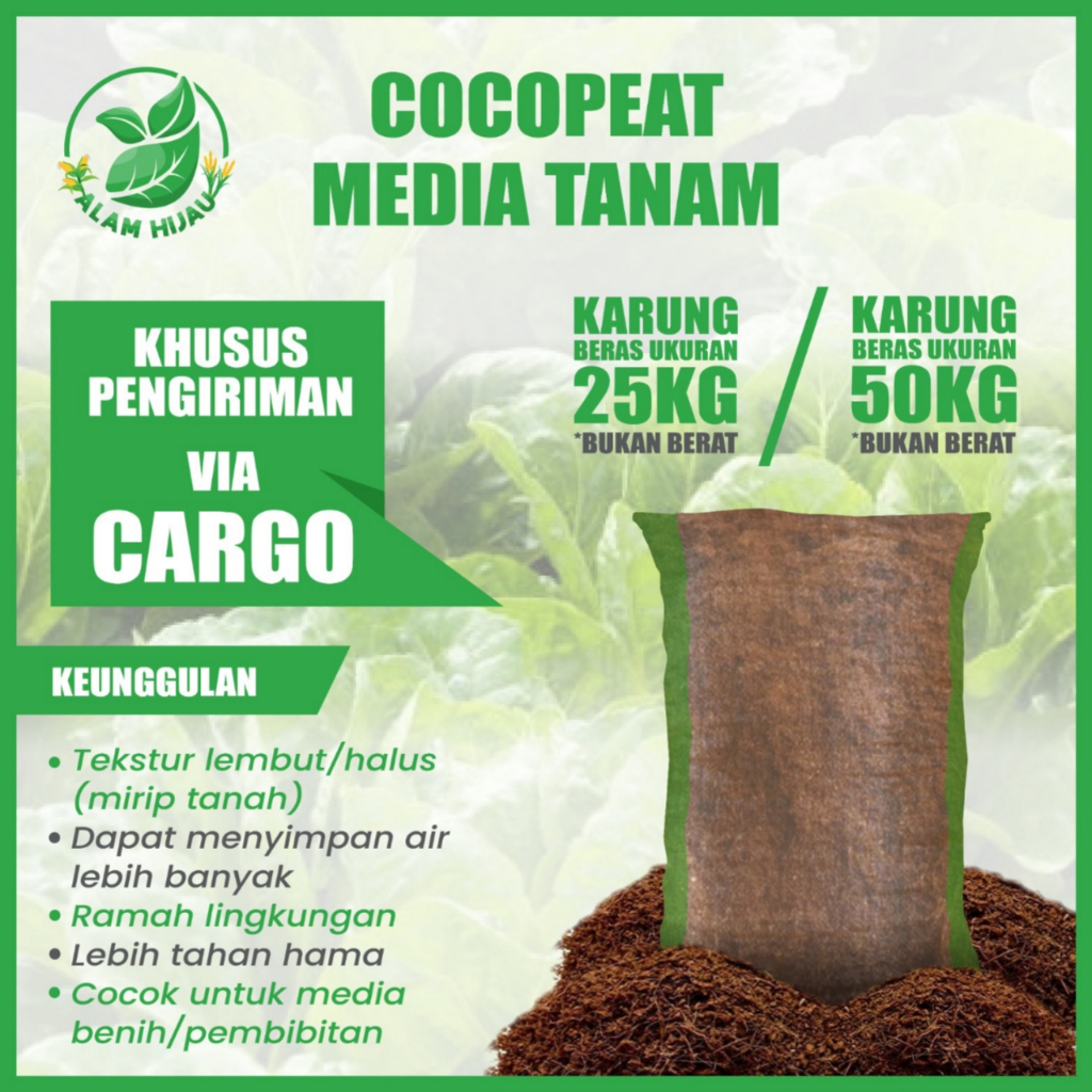 Jual VIA CARGO - Cocopeat 1 Karung Uk 50 - Media Tanam Cocopeat ...