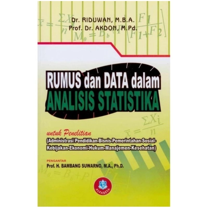 Jual BUKU RUMUS DAN DATA DALAM ANALISIS STATISTIKA - RIDUWAN & AKDON ...