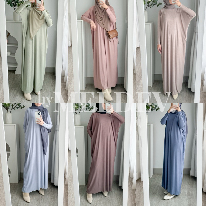 Jual ByMeldev Batwing Plisket Knit Dress Busui Nonbusui | Shopee Indonesia