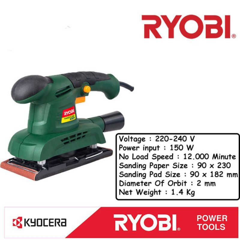 Jual RYOBI HS150 ORBITAL SANDER MESIN AMPLAS 150W | Shopee Indonesia