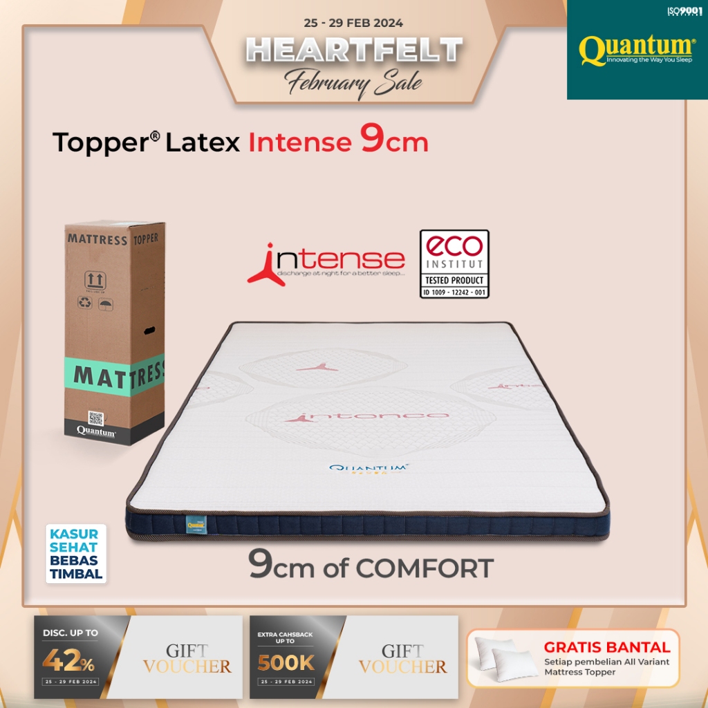 Jual Quantum Latex Topper 9cm Intense Mattress Kasur Busa Springbed