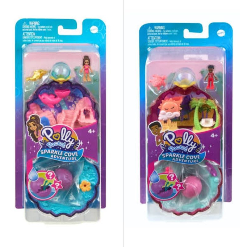 Polly Pocket Coffret Aventures À Sparkle Cove Adventure avec 2 Mini- Figurines, Coffre Au Trésor De L'Île, 4 Animaux Et Accessoires Jouet Enfant, A Partir De 4 Ans, HPV40 | Votre wishlist sur