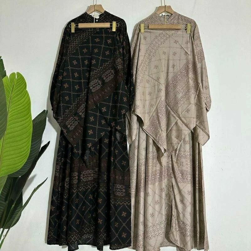 Jual Tren Baju Gamis 2024 Lebaran Satu Set Hijab Dewasa Model Terbaru ...