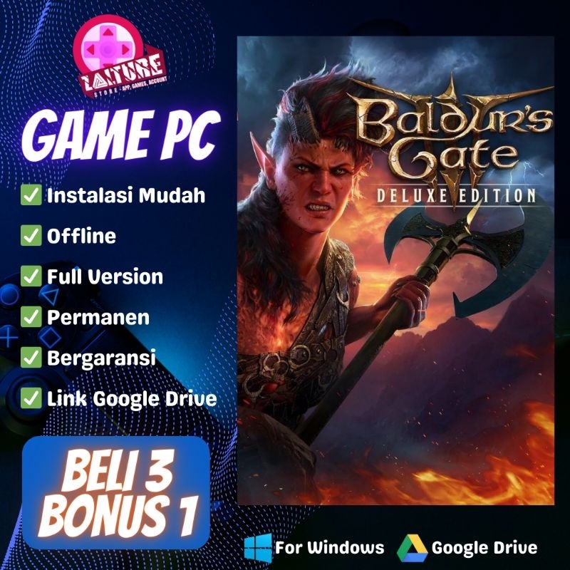 Jual Baldurs Gate 3 Deluxe Edition Game Pc Adventure Shopee Indonesia