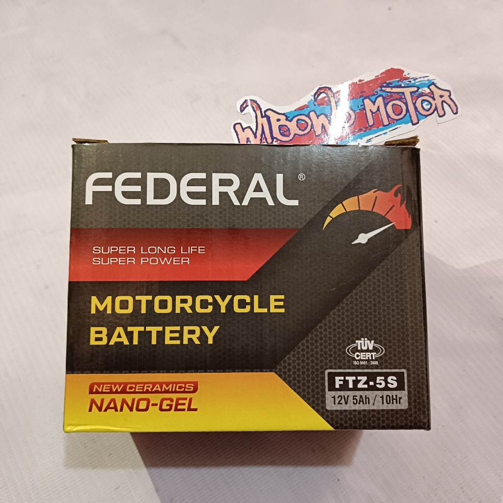 Jual AKI ACCU FULL KERING GTZ5S AKI FEDERAL nano gel AKI MOTOR kharisma