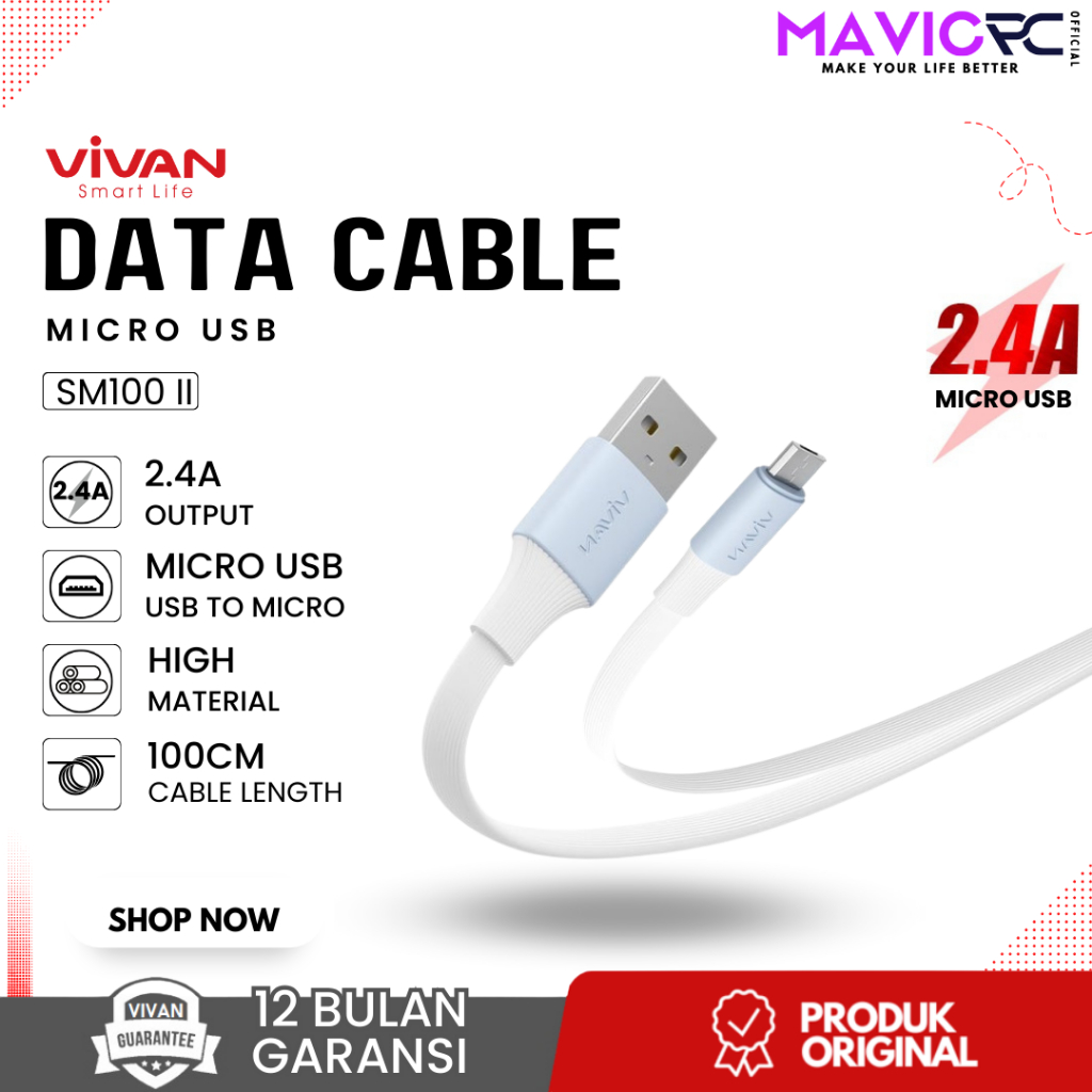 Jual VIVAN SM30 II SM100 II SM200 II Kabel Cable Data Charging USB ...