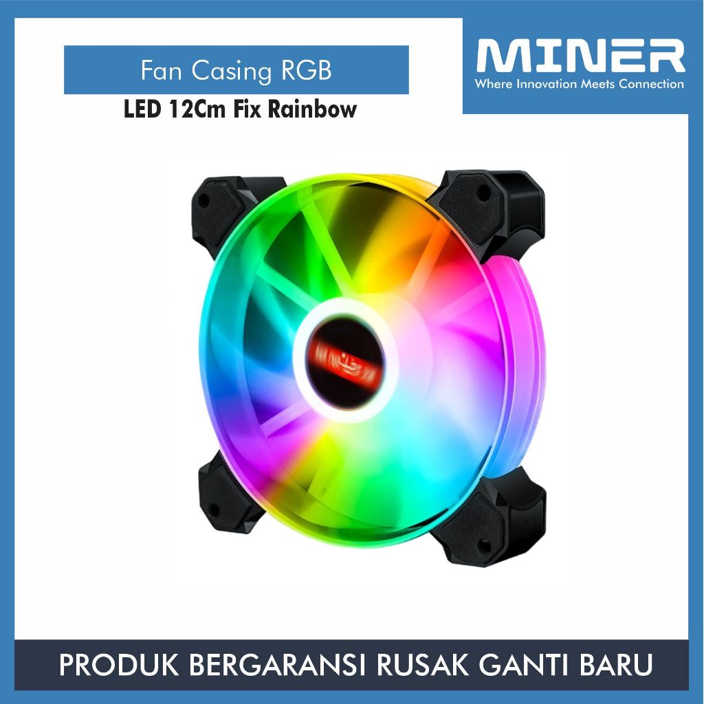 Jual MINER Fan Casing RGB Rainbow 12cm Auto RGB Kualitas Premium ...
