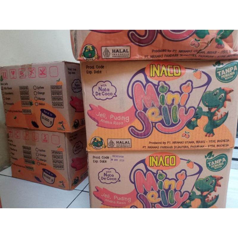 Jual Jelly Inaco 1 karton/ 10kg aneka rasa buah segar karton | Shopee ...