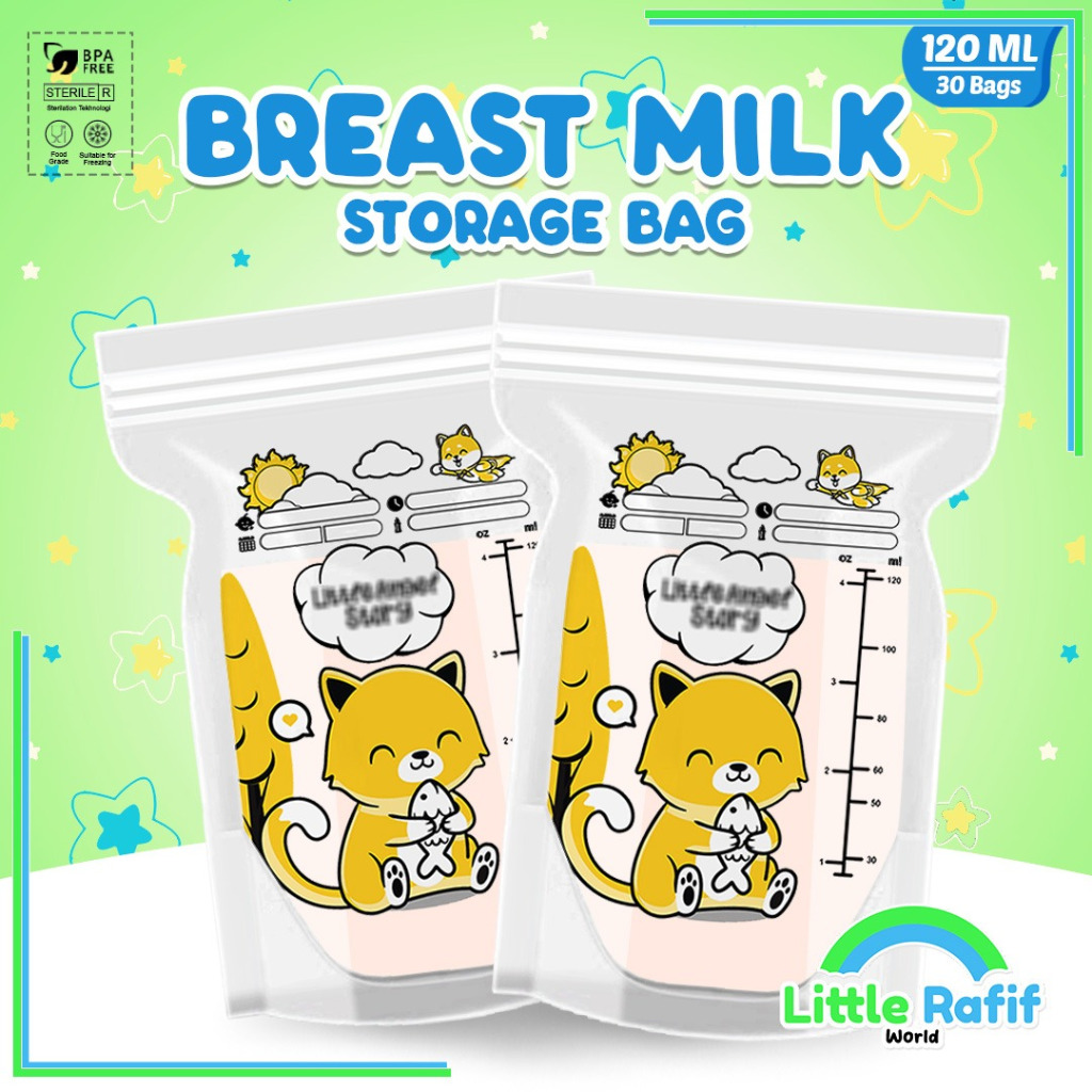 KANTONG ASI SUSU BAYI 120ml BABY BREAST MILK Storage Bag ASIP 30pcs Plastik ASI Anak Kantong ASIP Air Susu Ibu Kantong Plastik Susu Polos Tas Perlengkapan ASI Ibu Bayi BPA Free
