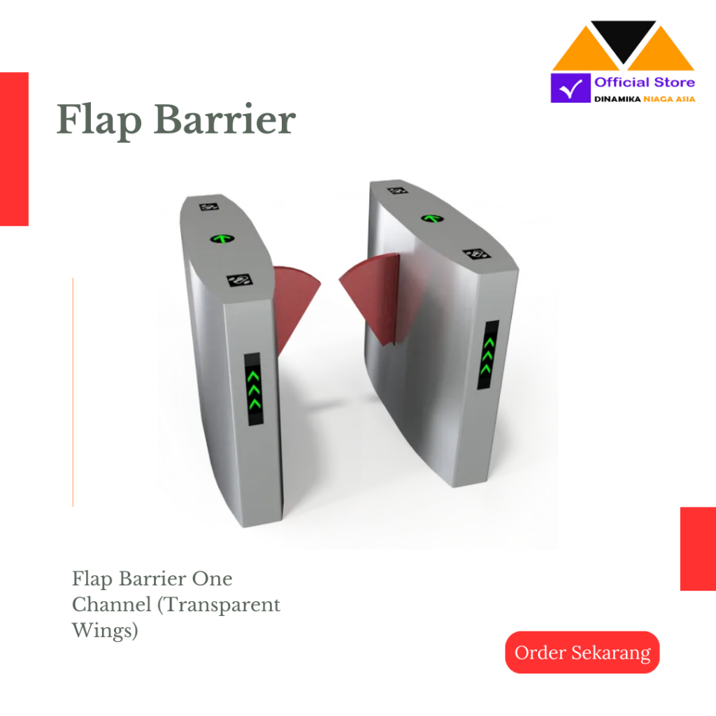Jual Flap Barrier 1 Line Gate Gerbang Masuk Otomatis Pintu Lobby ...