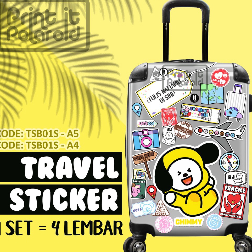 Jual TRAVEL STICKER 4 Lembar stiker koper ART Y7N5 | Shopee Indonesia