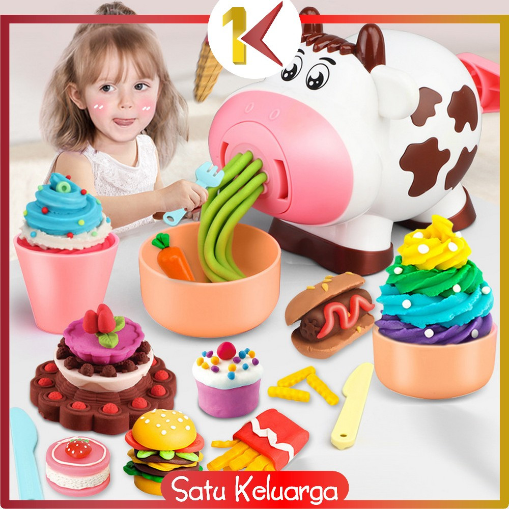 Jual SK-M281 Mainan Edukasi Anak Plastisin Bentuk Sapi Cow Dream Clay ...