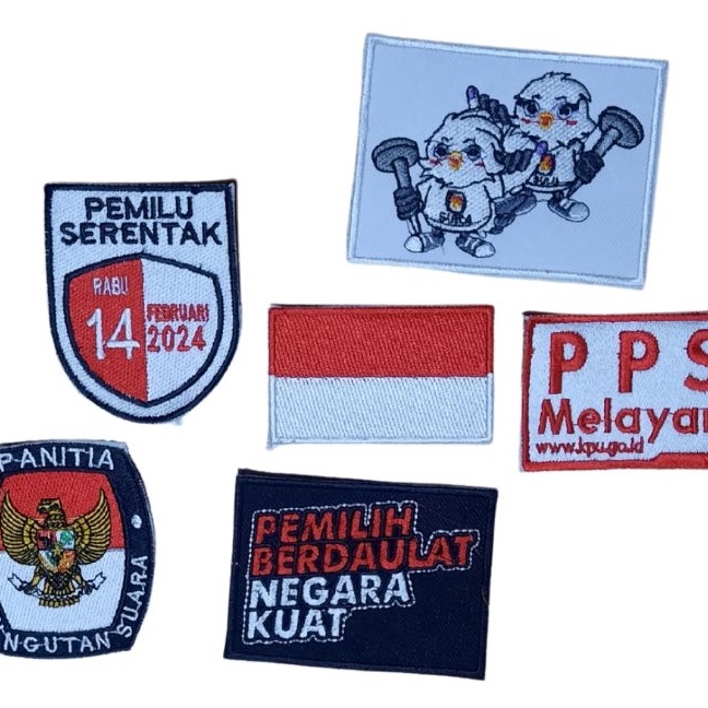 Jual HJ6 emblem bordir logo pps melayani logo pps pemilhan serentak PPK ...